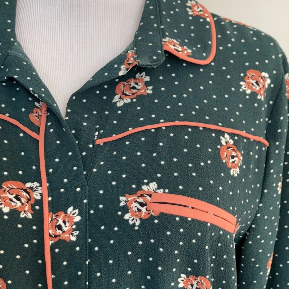 As U Wish Green Floral Mini Dress, Size M - Picture 5 of 11